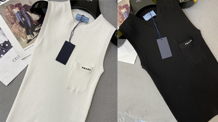 
				Prada - TOPS white & black
				Clothes